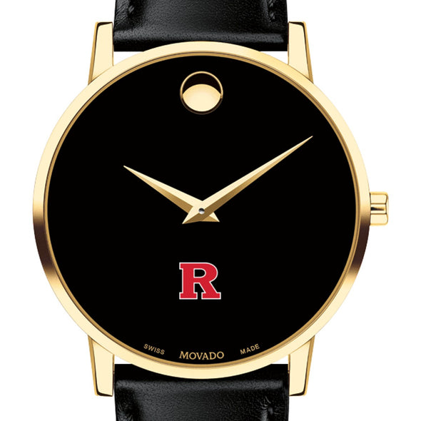 Rutgers Men's Movado Gold Museum Classic Leather Shot #1