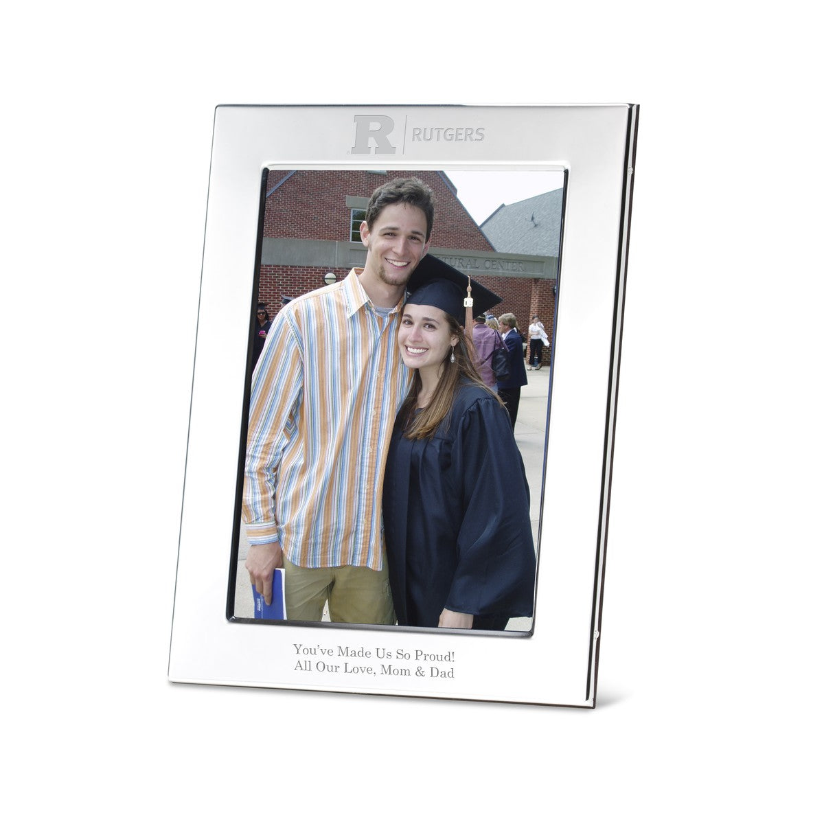 David Frame Rutgers Rutgers Polished Pewter 5x7 Picture Frame | M.LaHart & Co.