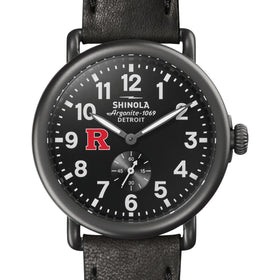 Rutgers Shinola Watch, The Runwell 41mm Black Dial Shot #1