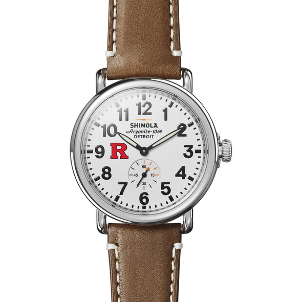 Rutgers Shinola Watch, The Runwell 41mm White Dial Shot #2