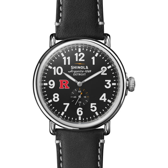 Rutgers Shinola Watch, The Runwell 47 mm Black Dial Shot #2