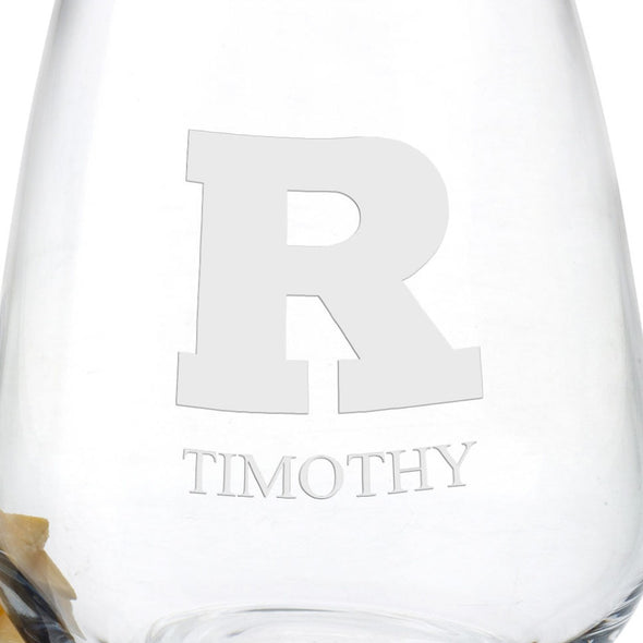 Rutgers Stemless Wine Glasses Shot #3