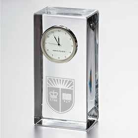 Rutgers Tall Glass Desk Clock by Simon Pearce Shot #1