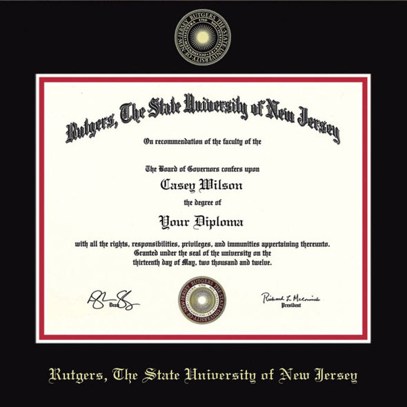 Rutgers University Bachelors Diploma Frame, the Fidelitas Shot #2