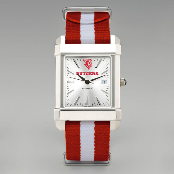 Rutgers University Collegiate Watch with RAF Nylon Strap for Men Shot #2