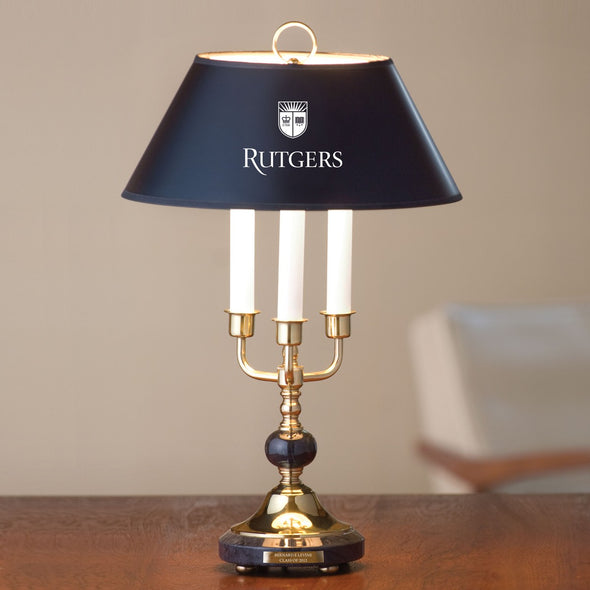 Rutgers University Lamp in Brass &amp; Marble Shot #1