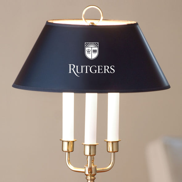 Rutgers University Lamp in Brass &amp; Marble Shot #2