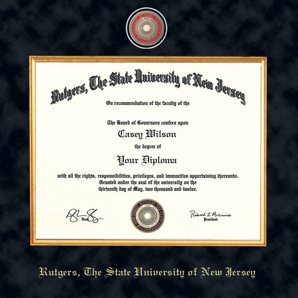 Rutgers University Masters/PhD Diploma Frame - Excelsior Shot #2