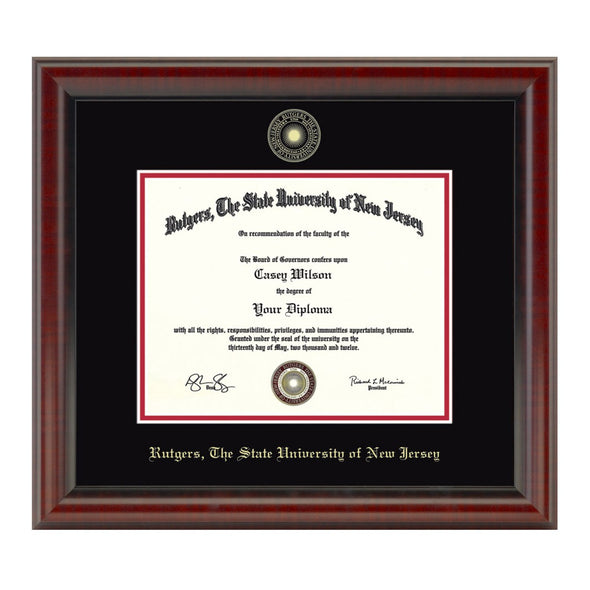 Rutgers University Masters/PhD Diploma Frame, the Fidelitas Shot #1