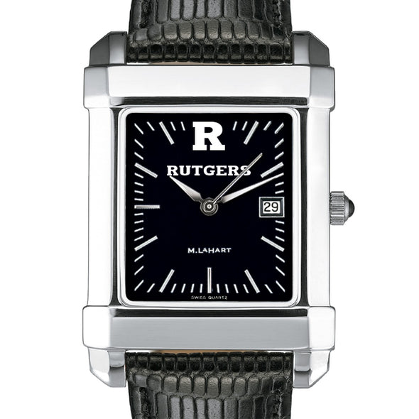 Rutgers University Men's Black Quad with Leather Shot #1