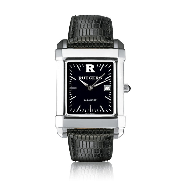 Rutgers University Men's Black Quad with Leather Shot #2