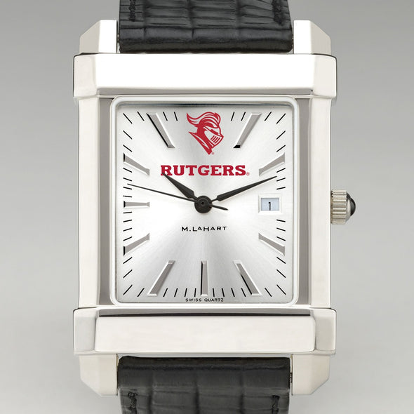 Rutgers University Men's Collegiate Watch with Leather Strap Shot #1