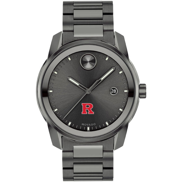 Rutgers University Men's Movado BOLD Gunmetal Grey with Date Window Shot #2
