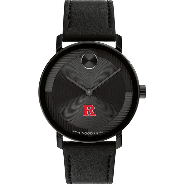 Rutgers University Men&#39;s Movado BOLD with Black Leather Strap Shot #2