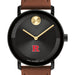 Rutgers University Men's Movado BOLD with Cognac Leather Strap
