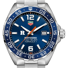 Rutgers University Men's TAG Heuer Formula 1 with Blue Dial & Bezel Shot #1