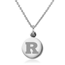 Rutgers University Necklace with Charm in Sterling Silver Shot #1