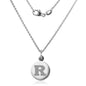 Rutgers University Necklace with Charm in Sterling Silver Shot #2