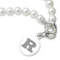 Rutgers University Pearl Bracelet with Sterling Silver Charm Shot #2