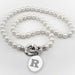 Rutgers University Pearl Necklace with Sterling Silver Charm