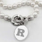 Rutgers University Pearl Necklace with Sterling Silver Charm Shot #2