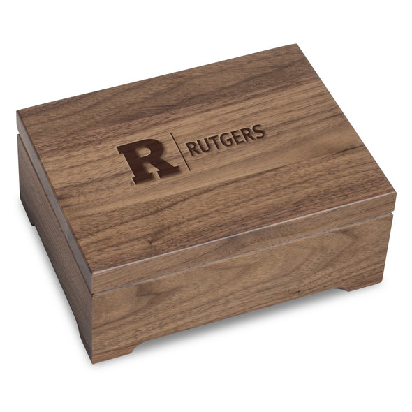 Rutgers University Solid Walnut Desk Box Shot #1