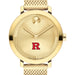 Rutgers University Women's Movado Bold Gold with Mesh Bracelet