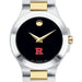 Rutgers Women's Movado Collection Two-Tone Watch with Black Dial