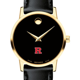 Rutgers Women's Movado Gold Museum Classic Leather Shot #1