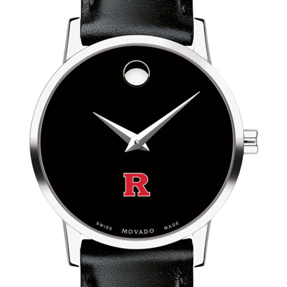 Rutgers Women&#39;s Movado Museum with Leather Strap Shot #1
