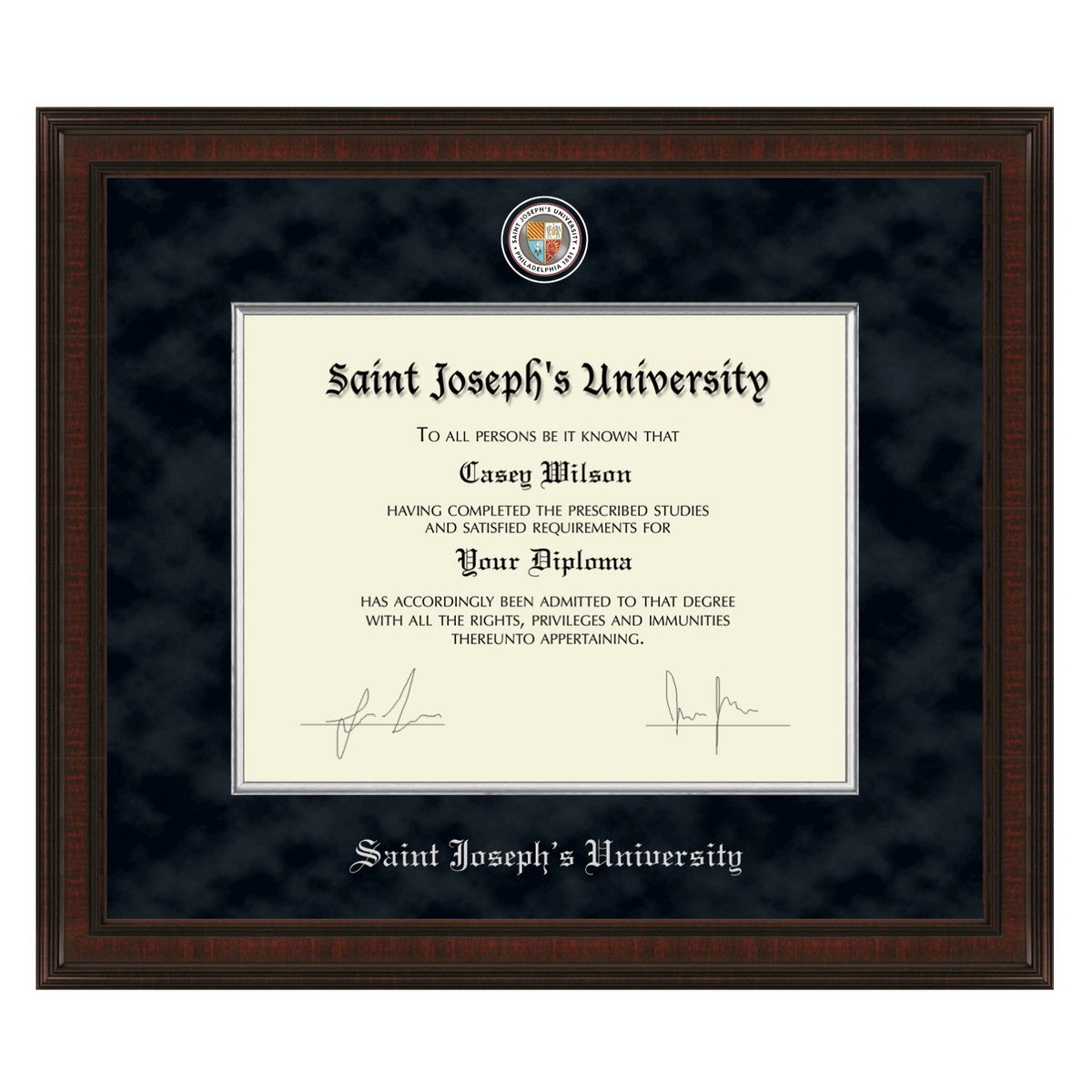 Saint Joseph's Diploma Frame - Excelsior - Graduation Gift
