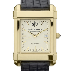 Saint Joseph's Men's Gold Quad with Leather Strap Shot #1