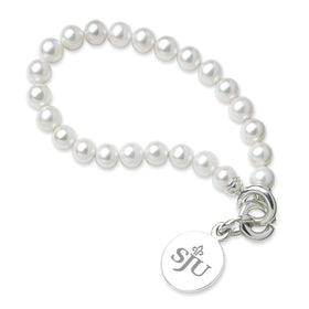 Saint Joseph&#39;s Pearl Bracelet with Sterling Silver Charm Shot #1