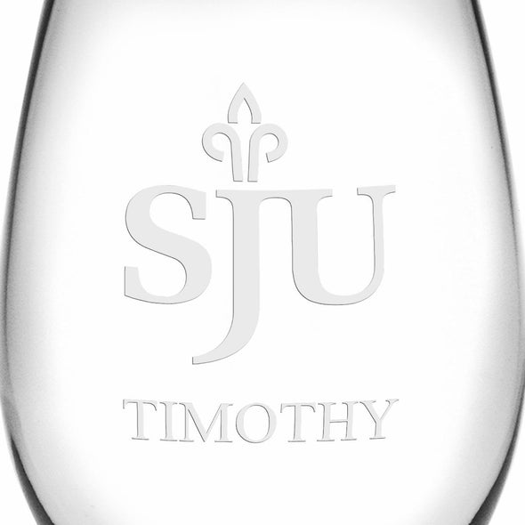 Saint Joseph&#39;s Stemless Wine Glasses Made in the USA - Set of 2 Shot #3