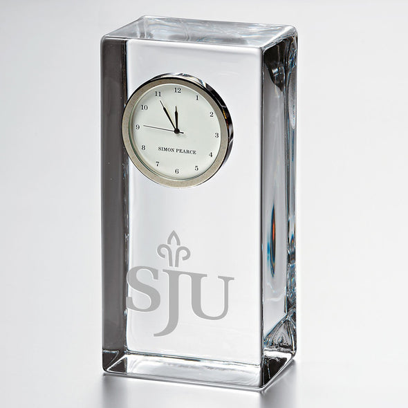 Saint Joseph's Tall Glass Desk Clock by Simon Pearce Shot #1