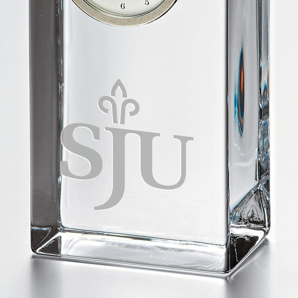 Saint Joseph's Tall Glass Desk Clock by Simon Pearce Shot #2