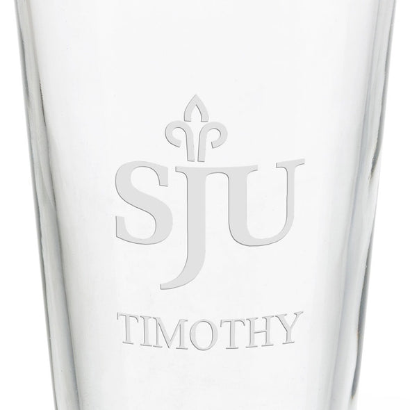 Saint Joseph&#39;s University 16 oz Pint Glass- Set of 4 Shot #3