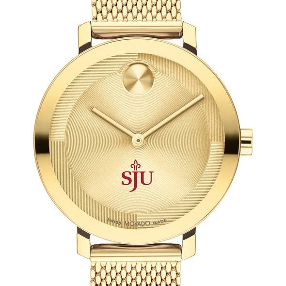 Saint Joseph's University Women's Movado Bold Gold with Mesh Bracelet Shot #1