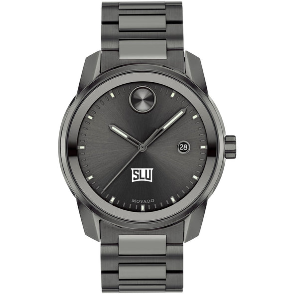 Saint Louis University Men's Movado BOLD Gunmetal Grey with Date Window Shot #2