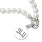 Saint Louis University Pearl Bracelet with Sterling Silver Charm Shot #2