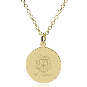 SC Johnson College 14K Gold Pendant &amp; Chain Shot #1