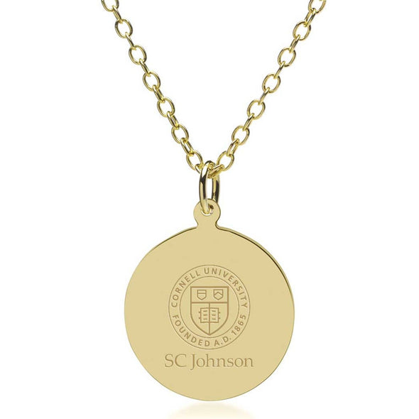 SC Johnson College 18K Gold Pendant &amp; Chain Shot #1