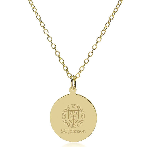 SC Johnson College 18K Gold Pendant &amp; Chain Shot #2