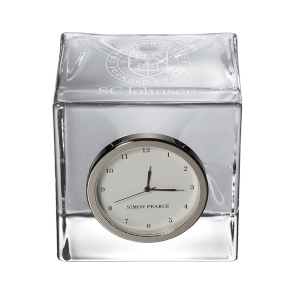 SC Johnson College Glass Desk Clock by Simon Pearce Shot #1