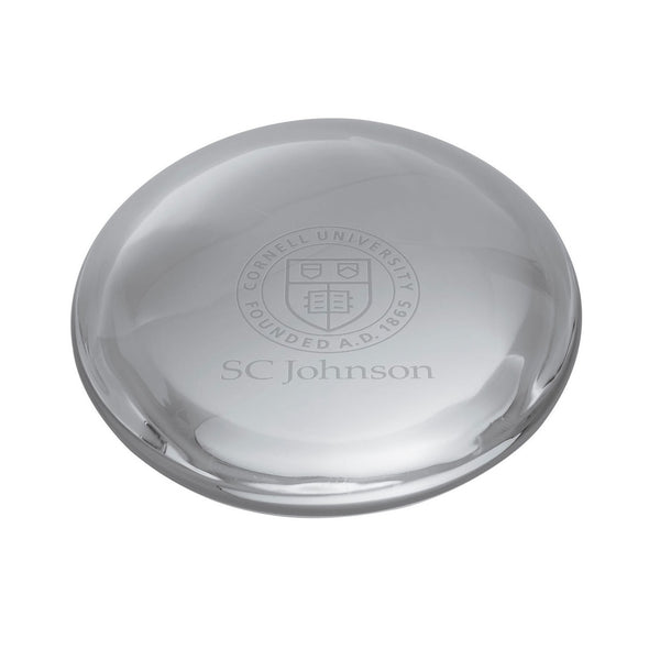 SC Johnson College Glass Dome Paperweight by Simon Pearce Shot #1