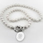 SC Johnson College Pearl Necklace with Sterling Silver Charm Shot #1