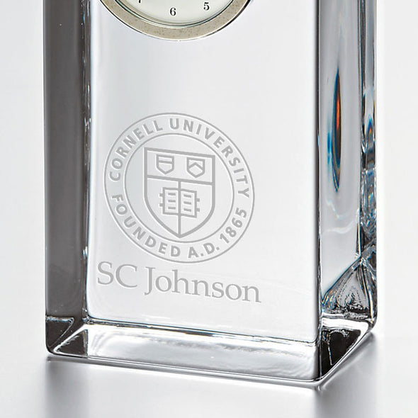 SC Johnson College Tall Glass Desk Clock by Simon Pearce Shot #2