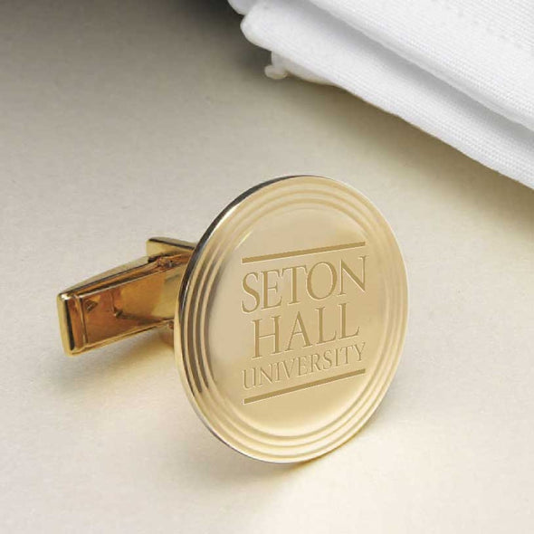 Seton Hall 18K Gold Cufflinks Shot #2