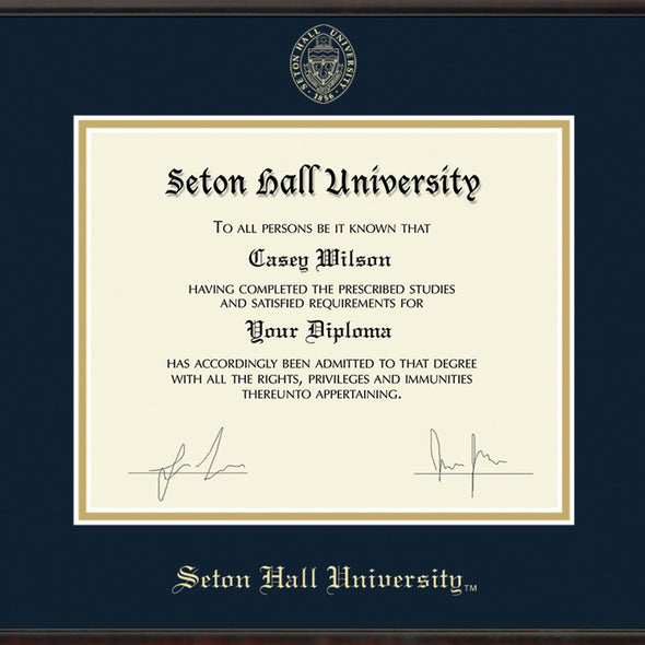 Seton Hall Diploma Frame, the Fidelitas Shot #2