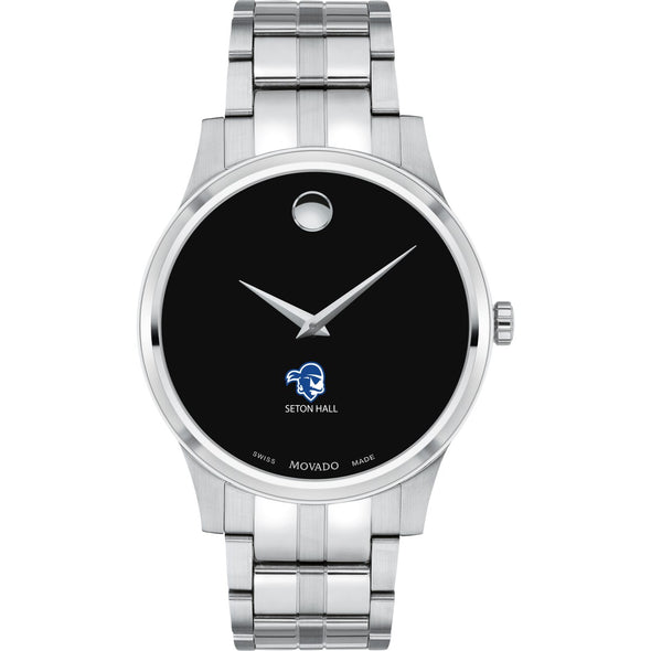 Seton Hall Men's Movado Collection Stainless Steel Watch with Black Dial Shot #2
